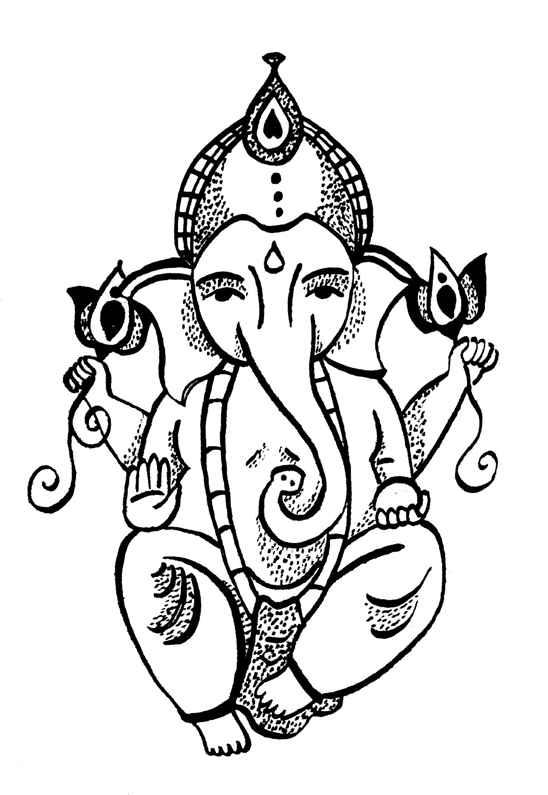 Dibujo para colorear: Mitología hindú (Dioses y diosas) #109335 - Dibujos para Colorear e Imprimir Gratis