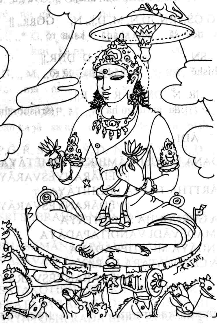 Dibujo para colorear: Mitología hindú (Dioses y diosas) #109336 - Dibujos para Colorear e Imprimir Gratis