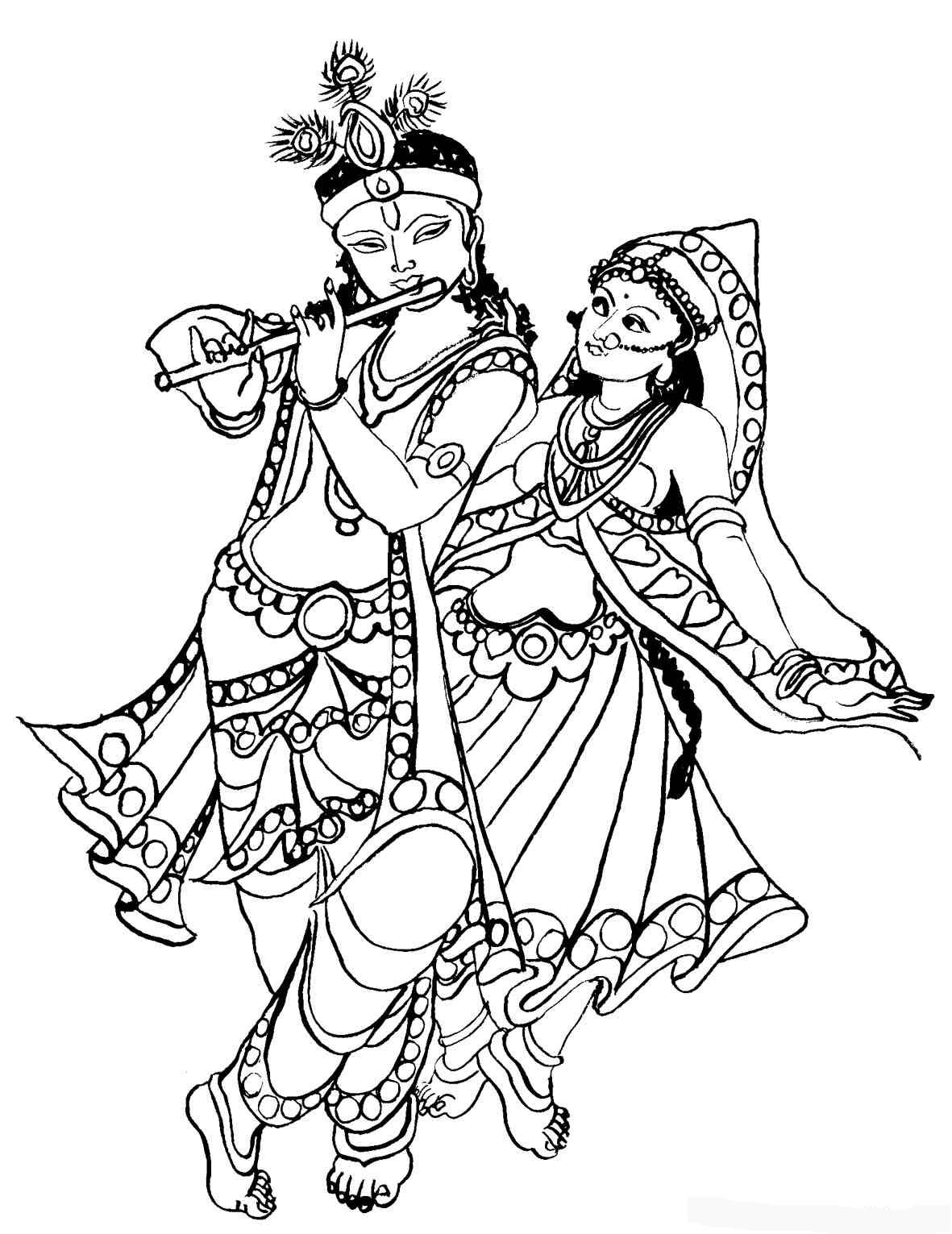Dibujo para colorear: Mitología hindú (Dioses y diosas) #109337 - Dibujos para Colorear e Imprimir Gratis