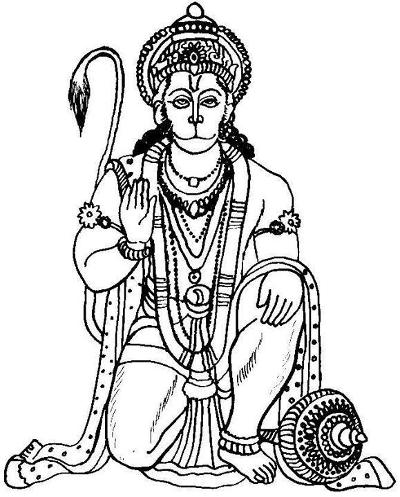 Dibujo para colorear: Mitología hindú (Dioses y diosas) #109355 - Dibujos para Colorear e Imprimir Gratis
