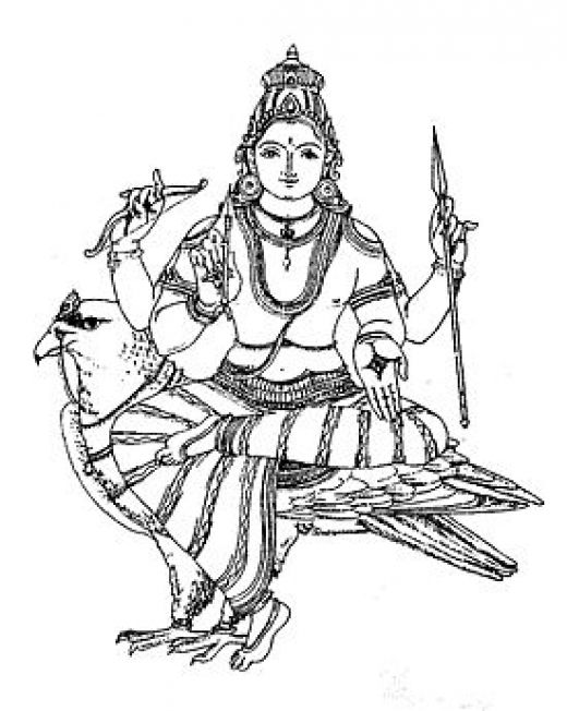 Dibujo para colorear: Mitología hindú (Dioses y diosas) #109419 - Dibujos para Colorear e Imprimir Gratis