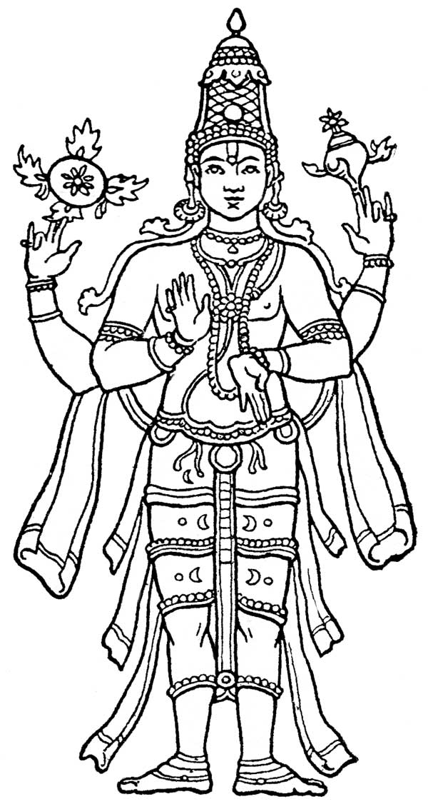 Dibujo para colorear: Mitología hindú (Dioses y diosas) #109424 - Dibujos para Colorear e Imprimir Gratis