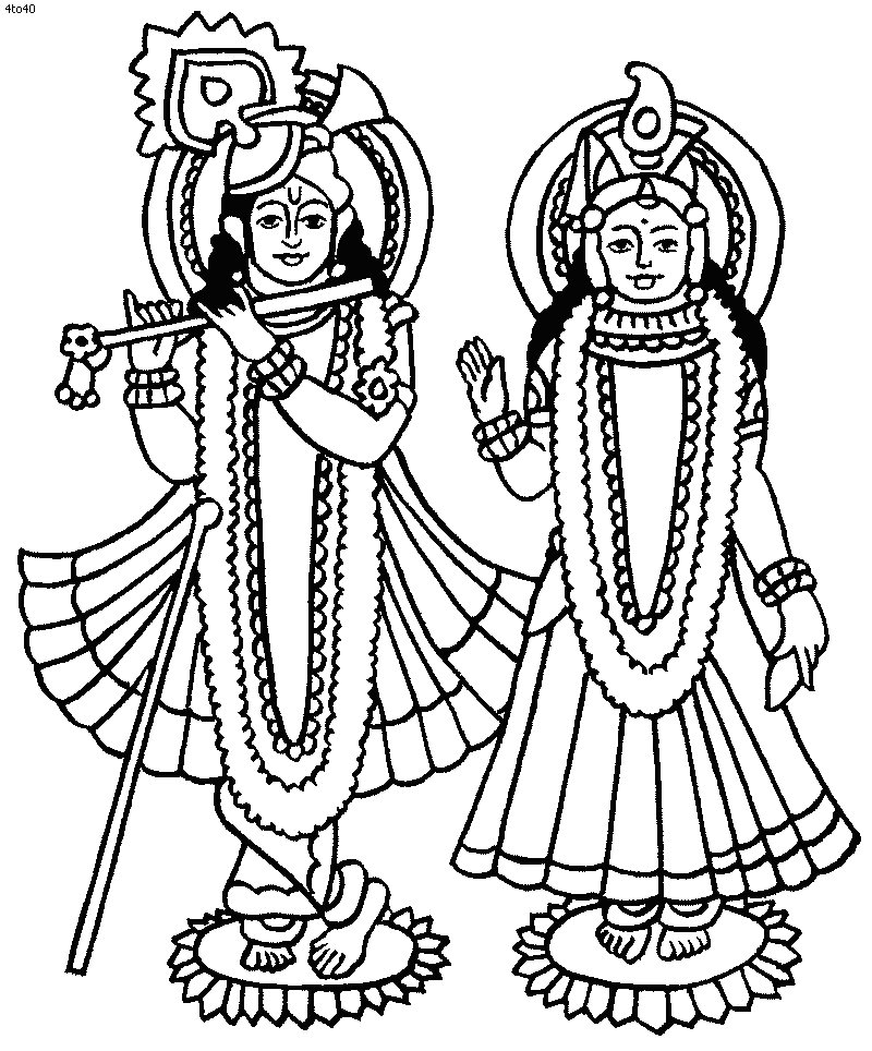 Dibujo para colorear: Mitología hindú (Dioses y diosas) #109431 - Dibujos para Colorear e Imprimir Gratis