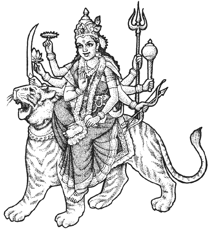Dibujo para colorear: Mitología hindú (Dioses y diosas) #109436 - Dibujos para Colorear e Imprimir Gratis
