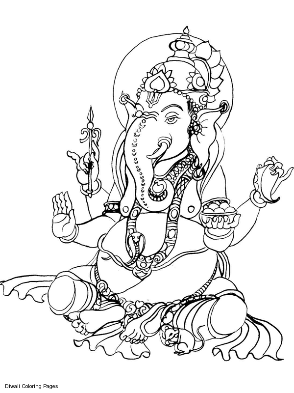 Dibujo para colorear: Mitología hindú (Dioses y diosas) #109437 - Dibujos para Colorear e Imprimir Gratis