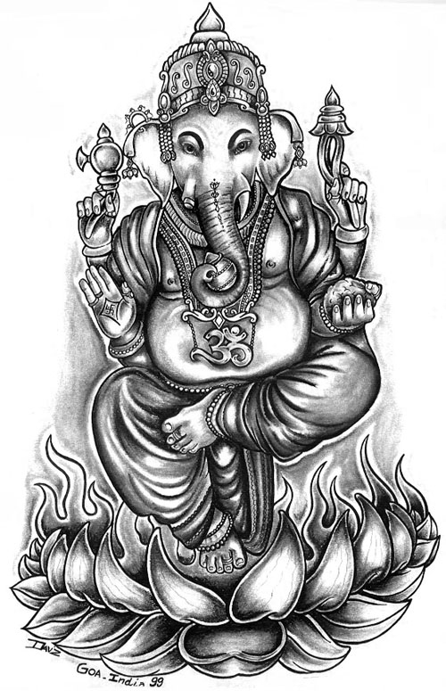 Dibujo para colorear: Mitología hindú (Dioses y diosas) #109446 - Dibujos para Colorear e Imprimir Gratis