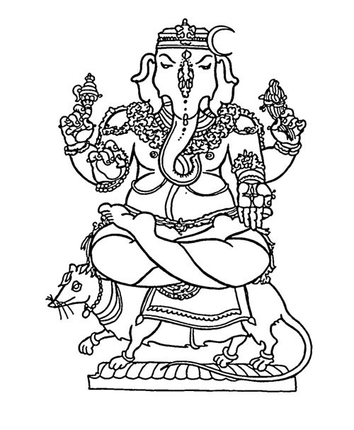 Dibujo para colorear: Mitología hindú (Dioses y diosas) #109450 - Dibujos para Colorear e Imprimir Gratis