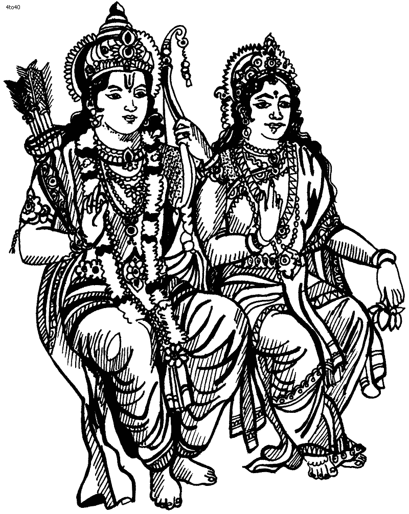 Dibujo para colorear: Mitología hindú (Dioses y diosas) #109460 - Dibujos para Colorear e Imprimir Gratis
