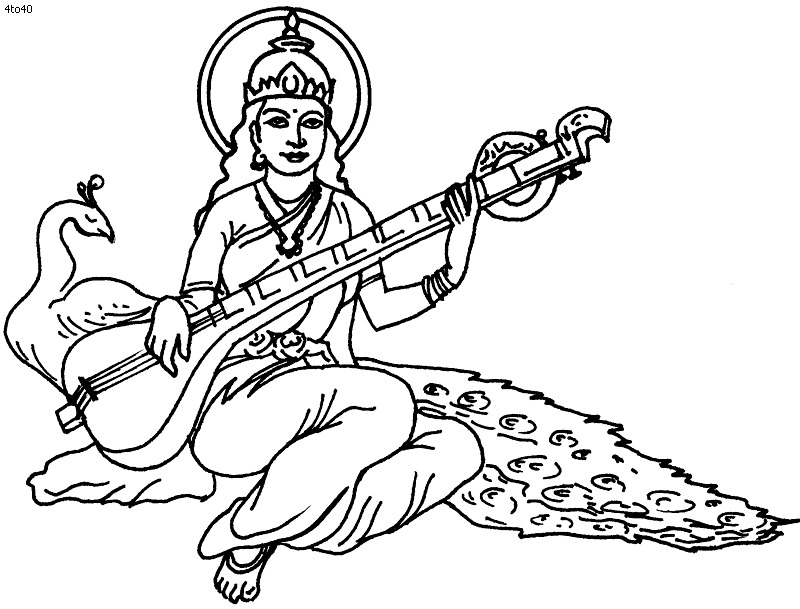 Dibujo para colorear: Mitología hindú (Dioses y diosas) #109507 - Dibujos para Colorear e Imprimir Gratis