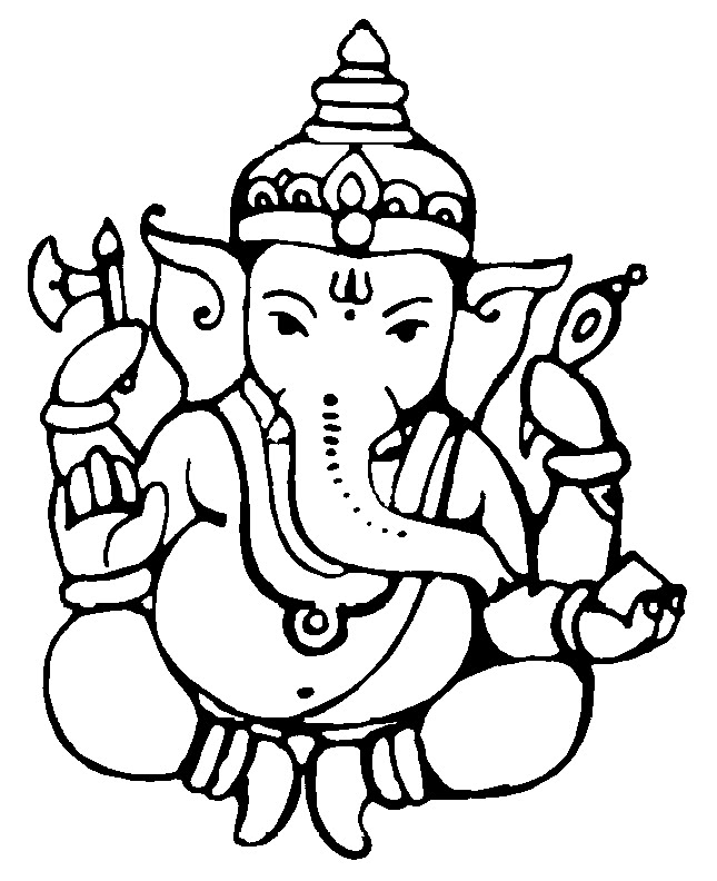 Dibujo para colorear: Mitología hindú (Dioses y diosas) #109540 - Dibujos para Colorear e Imprimir Gratis