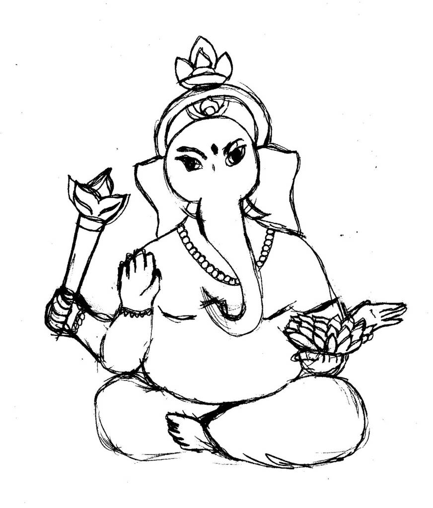 Dibujo para colorear: Mitología hindú (Dioses y diosas) #109556 - Dibujos para Colorear e Imprimir Gratis
