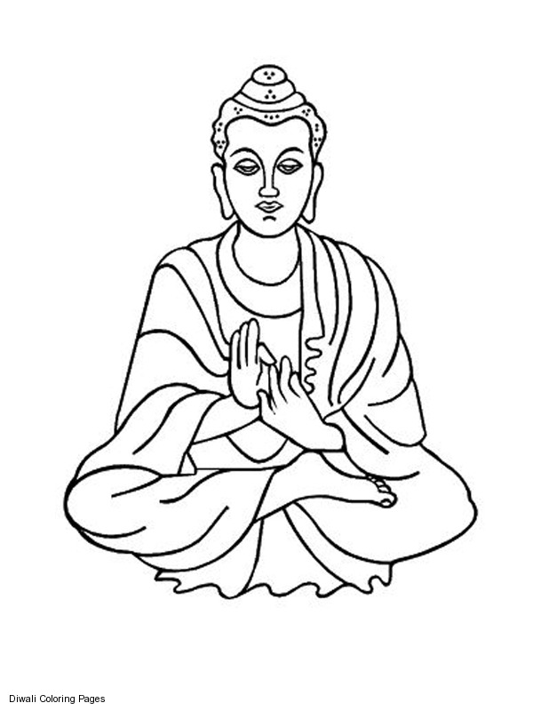 Dibujo para colorear: Mitología hindú: Buda (Dioses y diosas) #89506 - Dibujos para Colorear e Imprimir Gratis