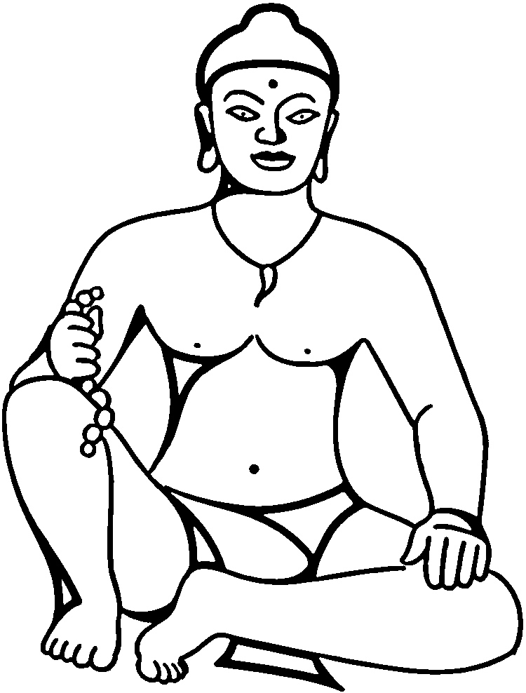 Dibujo para colorear: Mitología hindú: Buda (Dioses y diosas) #89507 - Dibujos para Colorear e Imprimir Gratis