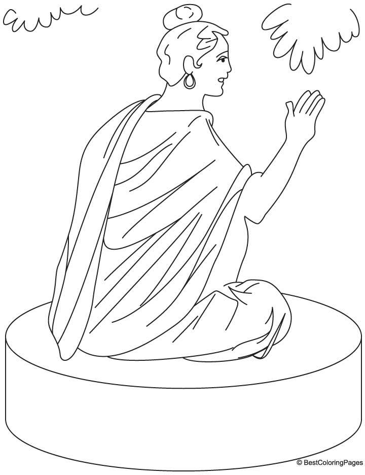 Dibujo para colorear: Mitología hindú: Buda (Dioses y diosas) #89511 - Dibujos para Colorear e Imprimir Gratis