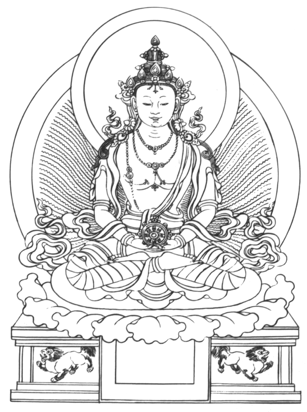 Dibujo para colorear: Mitología hindú: Buda (Dioses y diosas) #89533 - Dibujos para Colorear e Imprimir Gratis