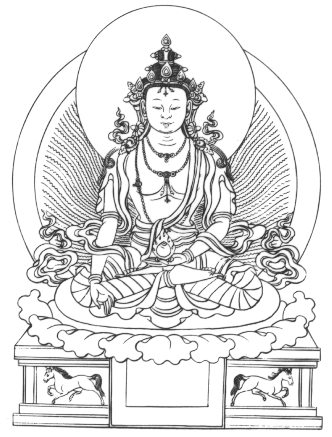 Dibujo para colorear: Mitología hindú: Buda (Dioses y diosas) #89541 - Dibujos para Colorear e Imprimir Gratis