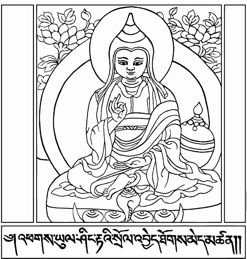 Dibujo para colorear: Mitología hindú: Buda (Dioses y diosas) #89547 - Dibujos para Colorear e Imprimir Gratis
