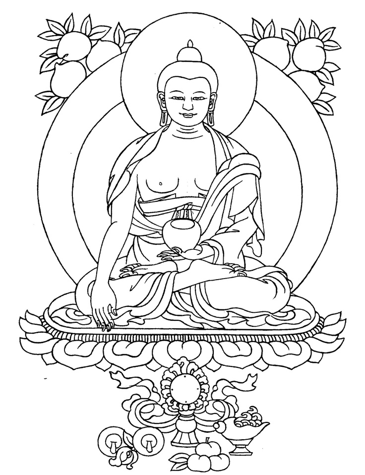 Dibujo para colorear: Mitología hindú: Buda (Dioses y diosas) #89551 - Dibujos para Colorear e Imprimir Gratis