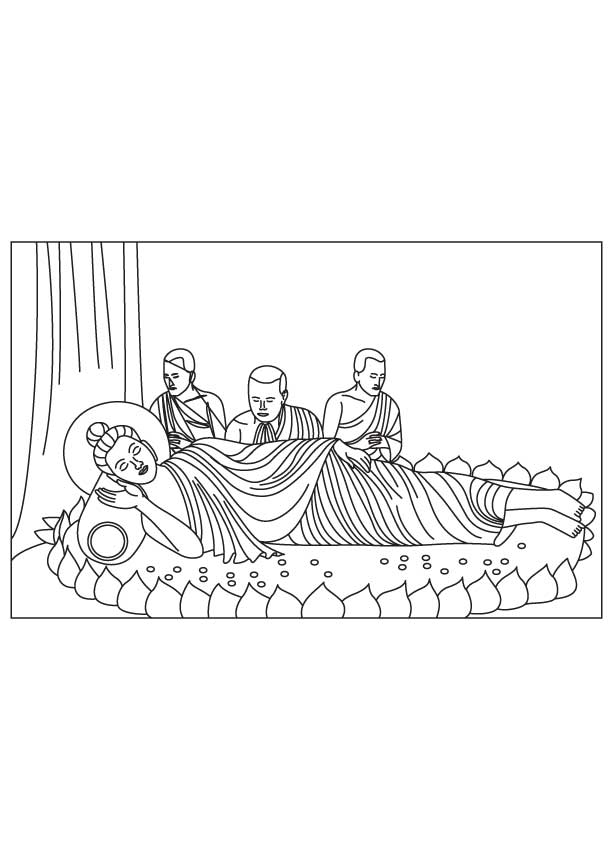 Dibujo para colorear: Mitología hindú: Buda (Dioses y diosas) #89568 - Dibujos para Colorear e Imprimir Gratis