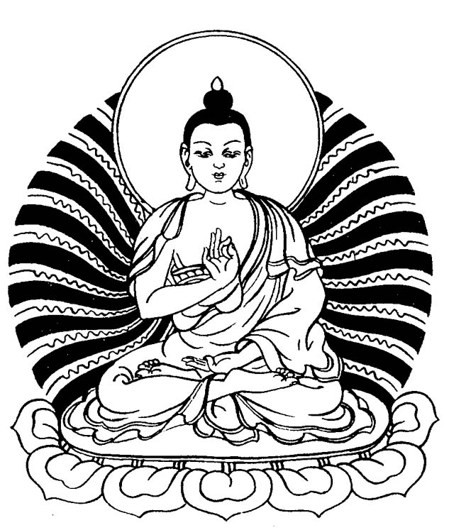 Dibujo para colorear: Mitología hindú: Buda (Dioses y diosas) #89576 - Dibujos para Colorear e Imprimir Gratis