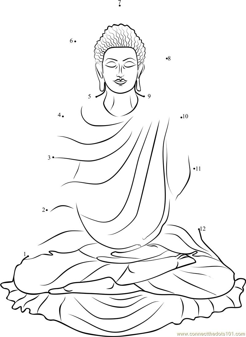 Dibujo para colorear: Mitología hindú: Buda (Dioses y diosas) #89608 - Dibujos para Colorear e Imprimir Gratis