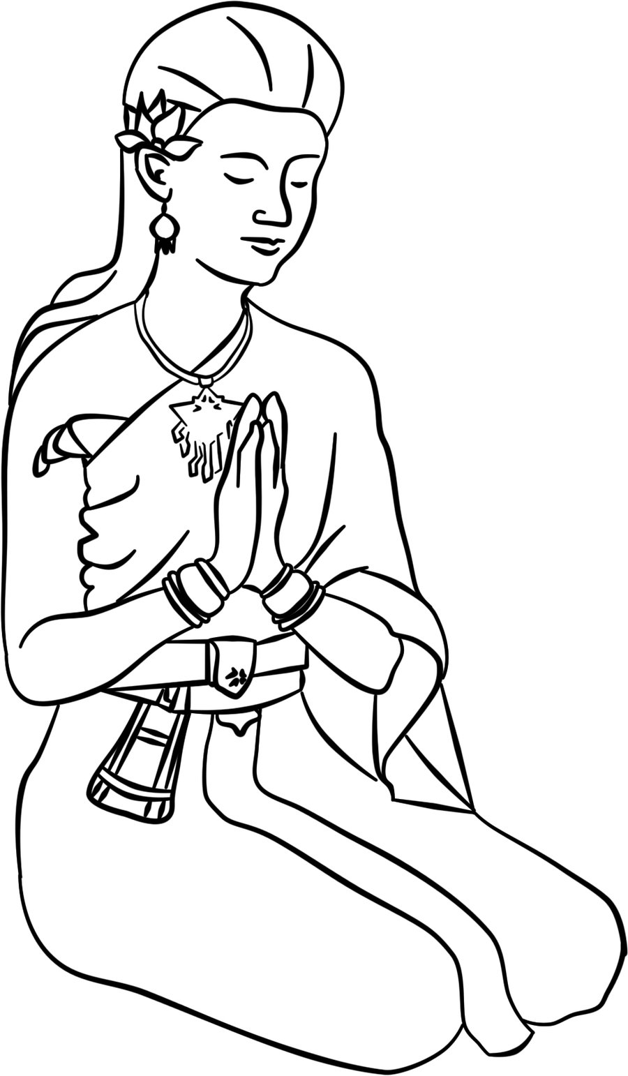 Dibujo para colorear: Mitología hindú: Buda (Dioses y diosas) #89615 - Dibujos para Colorear e Imprimir Gratis