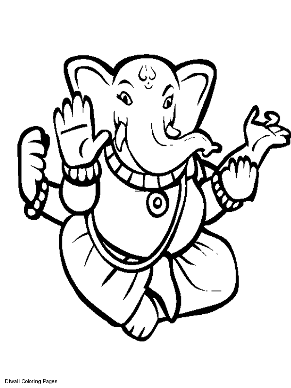 Dibujo para colorear: Mitología hindú: Ganesh (Dioses y diosas) #96855 - Dibujos para Colorear e Imprimir Gratis