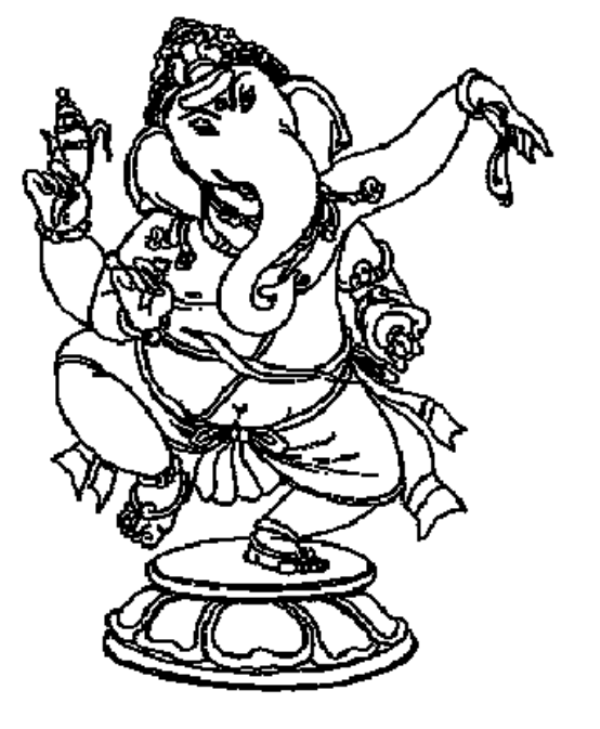Dibujo para colorear: Mitología hindú: Ganesh (Dioses y diosas) #96888 - Dibujos para Colorear e Imprimir Gratis