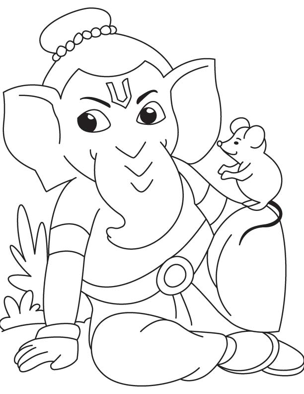 Dibujo para colorear: Mitología hindú: Ganesh (Dioses y diosas) #96915 - Dibujos para Colorear e Imprimir Gratis