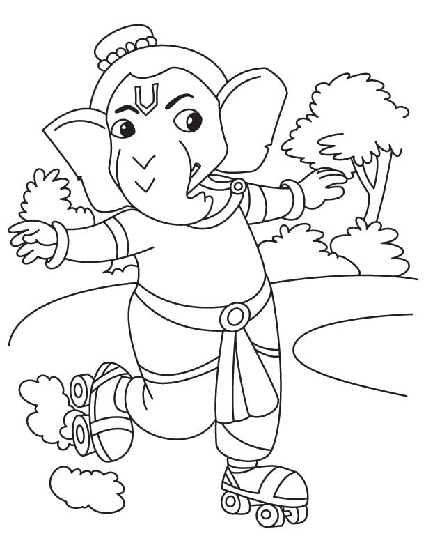 Dibujo para colorear: Mitología hindú: Ganesh (Dioses y diosas) #96930 - Dibujos para Colorear e Imprimir Gratis