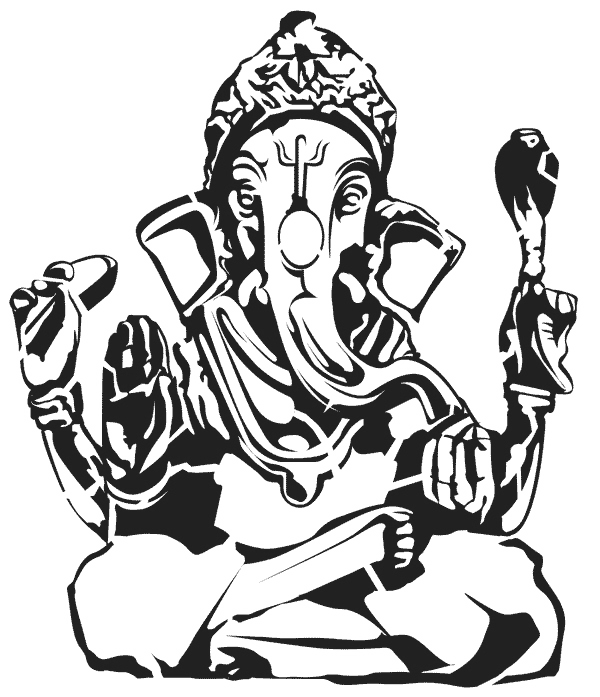 Dibujo para colorear: Mitología hindú: Ganesh (Dioses y diosas) #96941 - Dibujos para Colorear e Imprimir Gratis