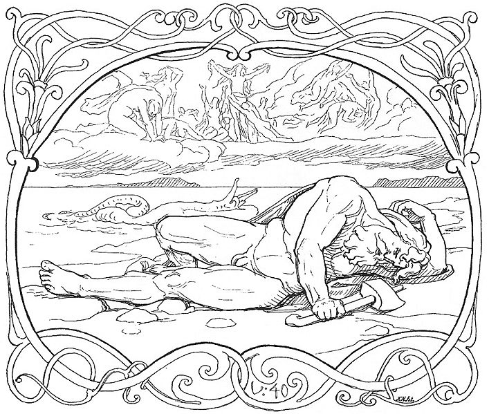 Dibujo para colorear: Mitología nórdica (Dioses y diosas) #110577 - Dibujos para Colorear e Imprimir Gratis
