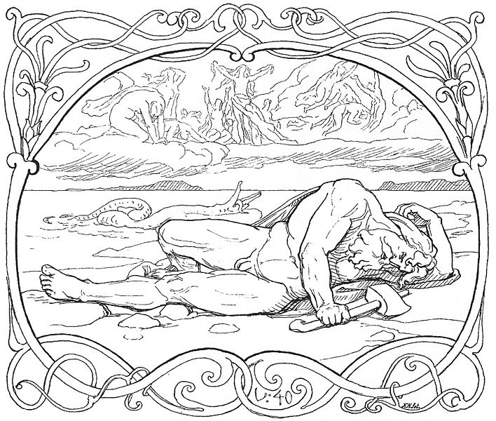 Dibujo para colorear: Mitología nórdica (Dioses y diosas) #110625 - Dibujos para Colorear e Imprimir Gratis