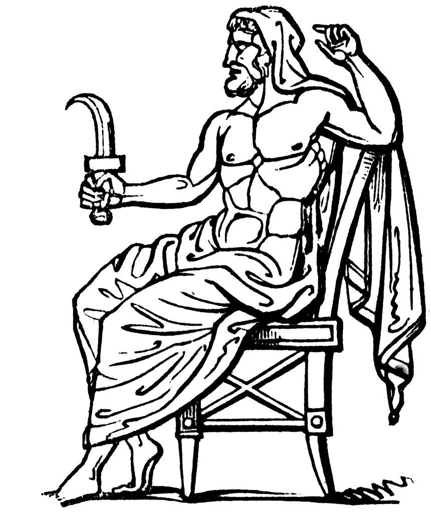 Dibujo para colorear: Mitología romana (Dioses y diosas) #110149 - Dibujos para Colorear e Imprimir Gratis