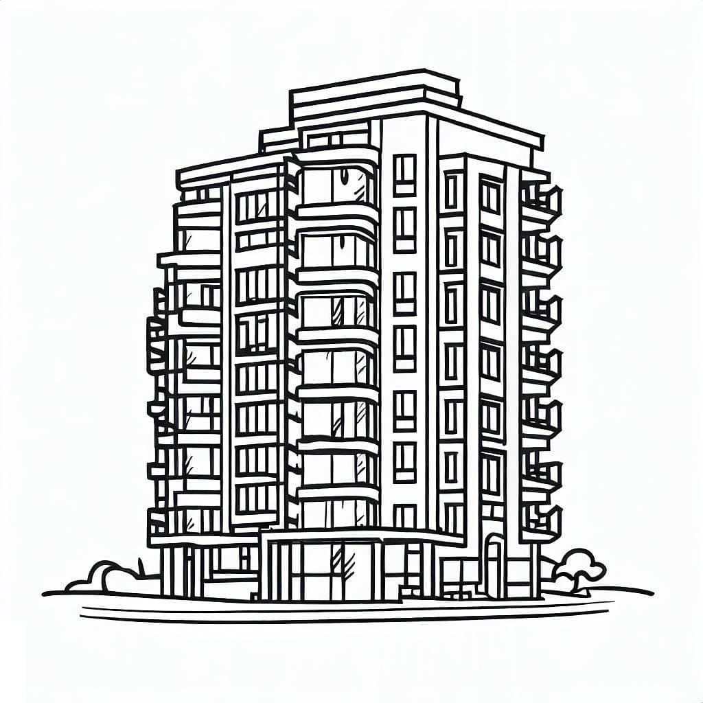 Dibujo gratuito Apartamento #189292 de la coleccion Edificios y Arquitectura para imprimir