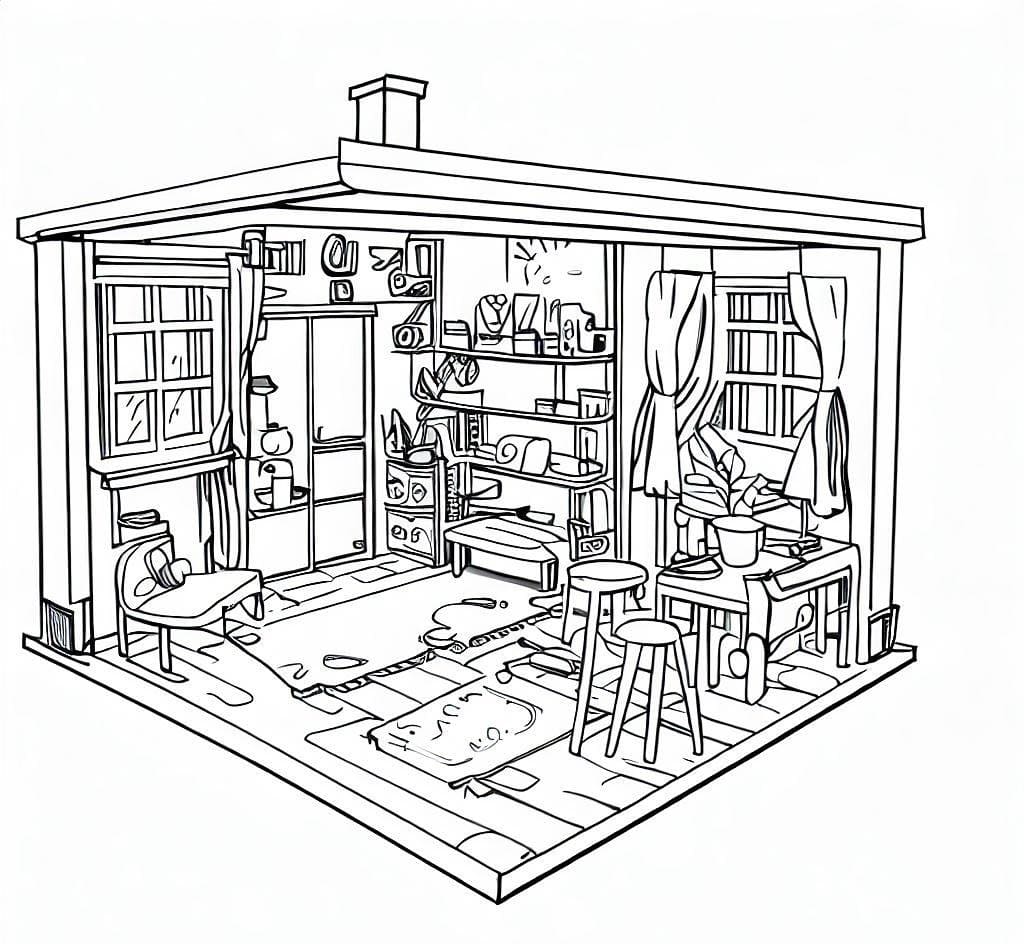 Dibujo gratuito Apartamento #189301 de la coleccion Edificios y Arquitectura para imprimir