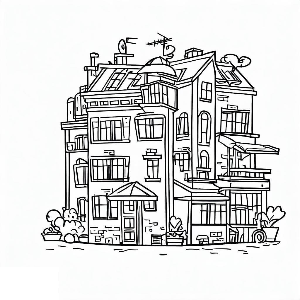 Dibujo gratuito Apartamento #189303 de la coleccion Edificios y Arquitectura para imprimir Dibujo gratuito Apartamento #189303 de la coleccion Edificios y Arquitectura para imprimir