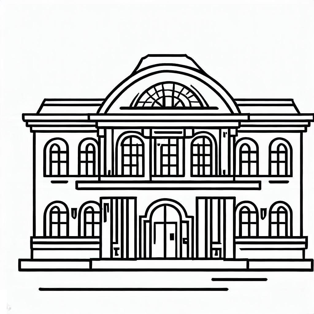 Dibujo gratuito Biblioteca #191367 de la coleccion Edificios y Arquitectura para imprimir