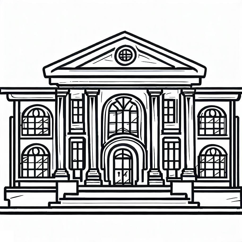 Dibujo gratuito Biblioteca #191368 de la coleccion Edificios y Arquitectura para imprimir Dibujo gratuito Biblioteca #191368 de la coleccion Edificios y Arquitectura para imprimir