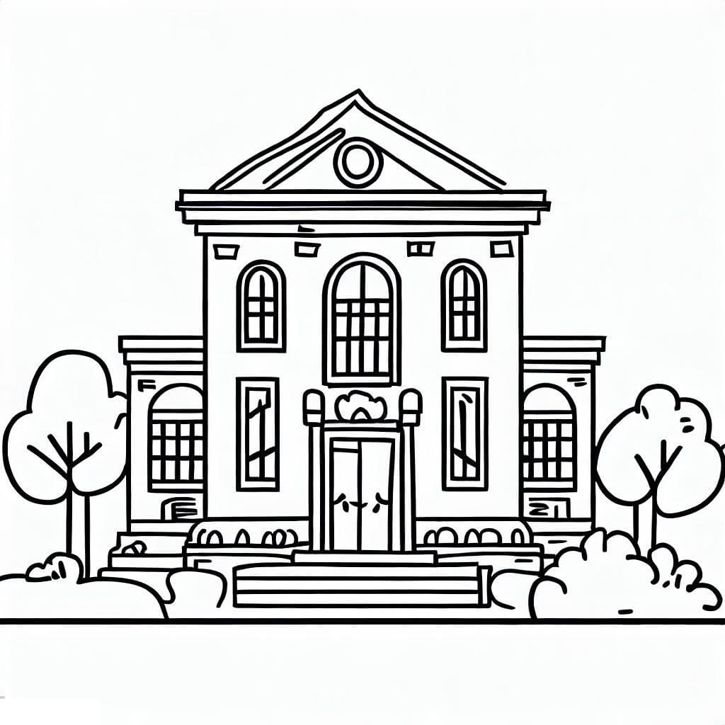 Dibujo gratuito Biblioteca #191370 de la coleccion Edificios y Arquitectura para imprimir