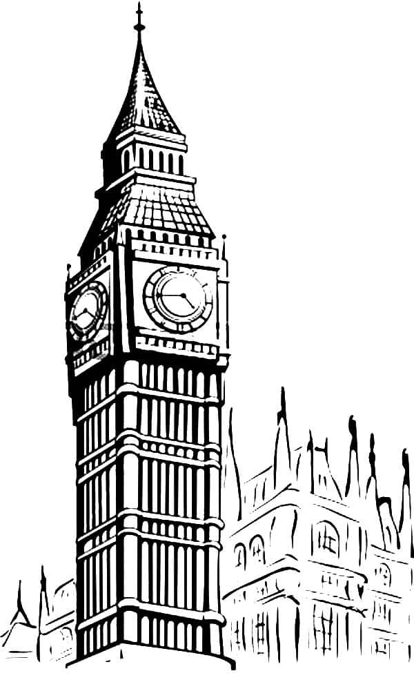 Dibujo gratuito Big Ben #184899 de la coleccion Edificios y Arquitectura para imprimir