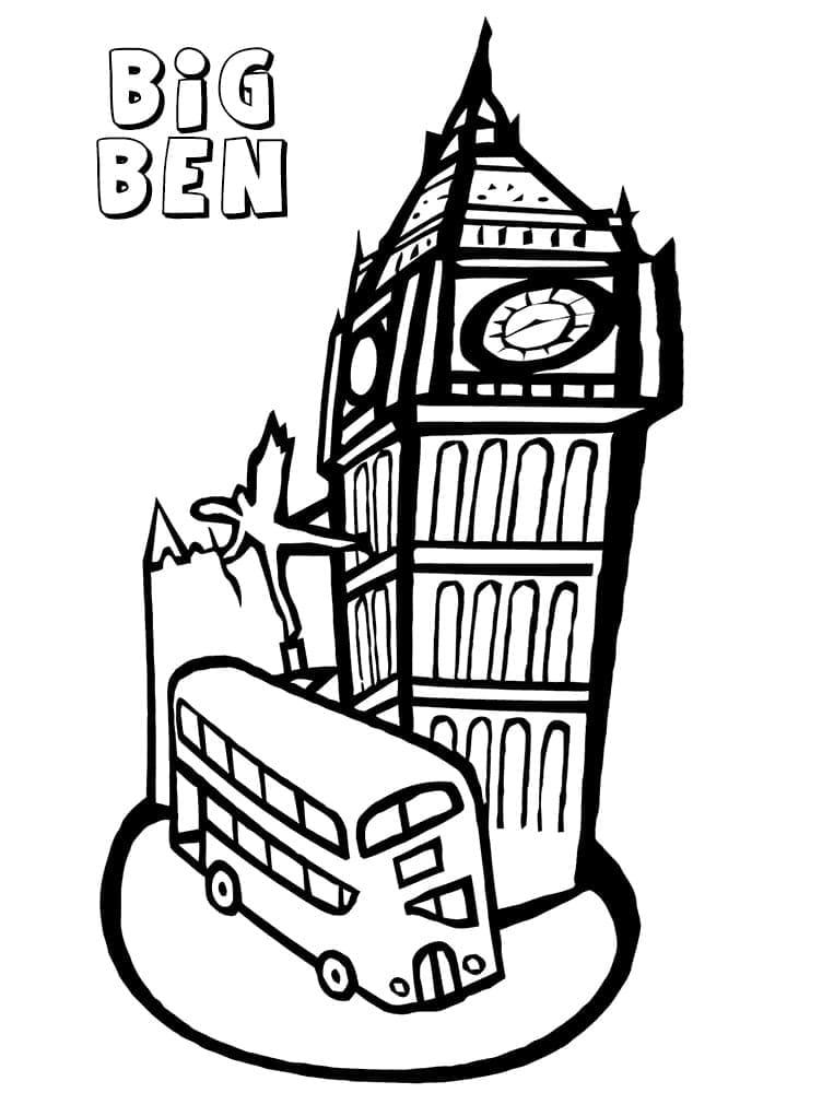 Dibujo gratuito Big Ben #184901 de la coleccion Edificios y Arquitectura para imprimir