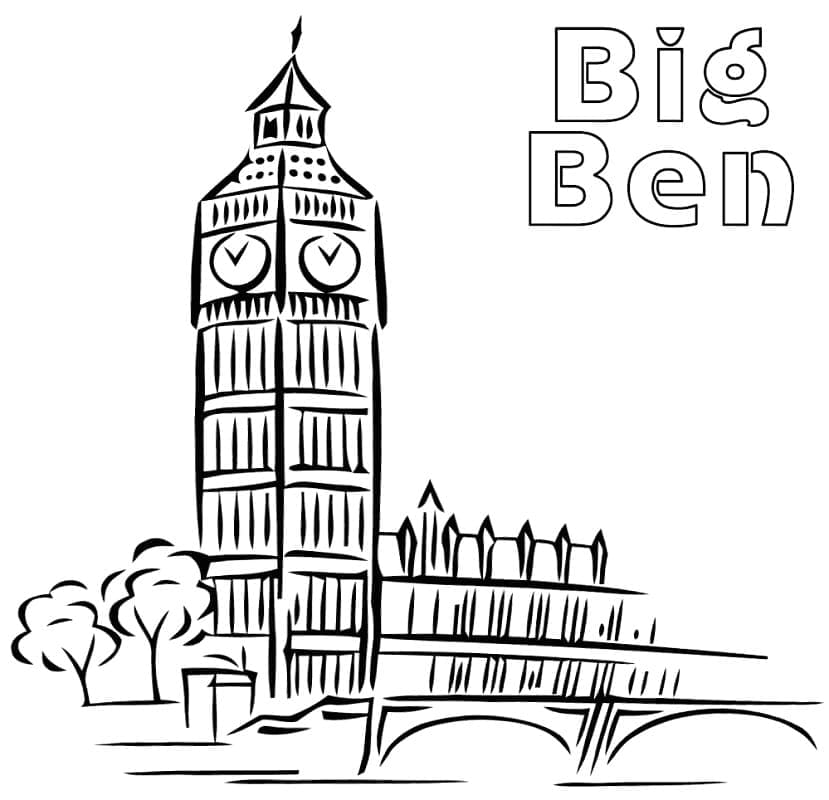 Dibujo gratuito Big Ben #184902 de la coleccion Edificios y Arquitectura para imprimir