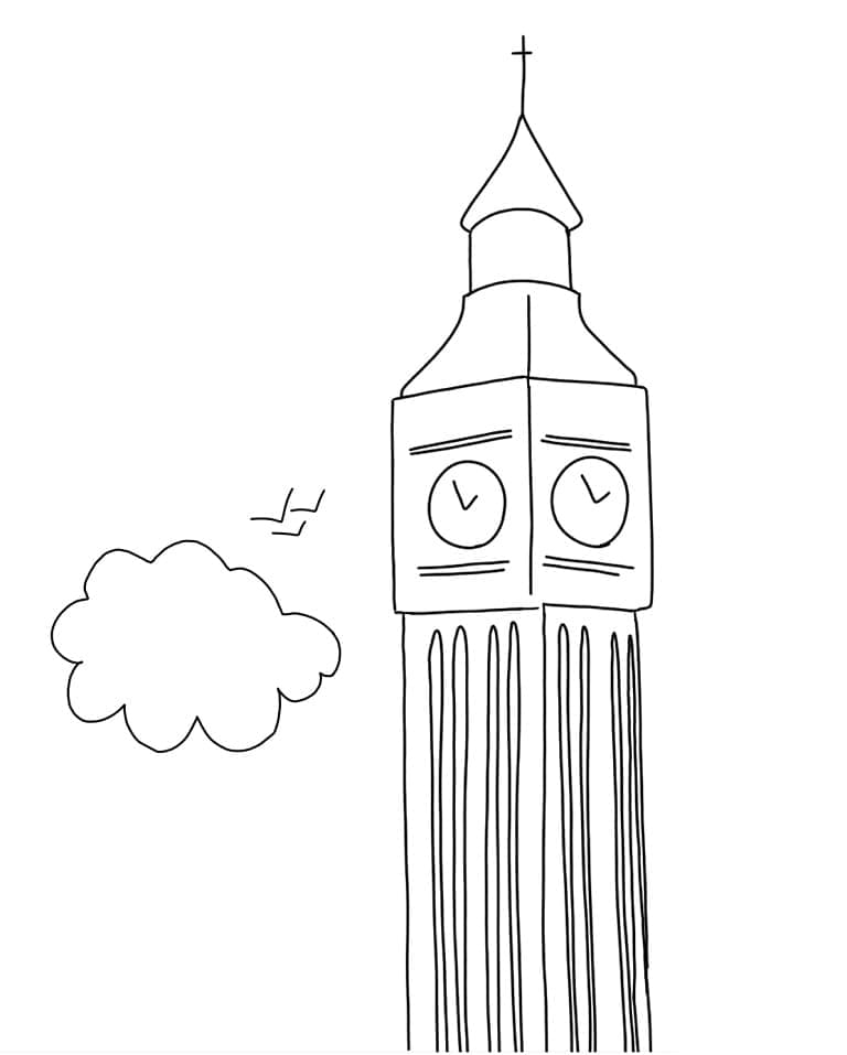Dibujo gratuito Big Ben #184910 de la coleccion Edificios y Arquitectura para imprimir