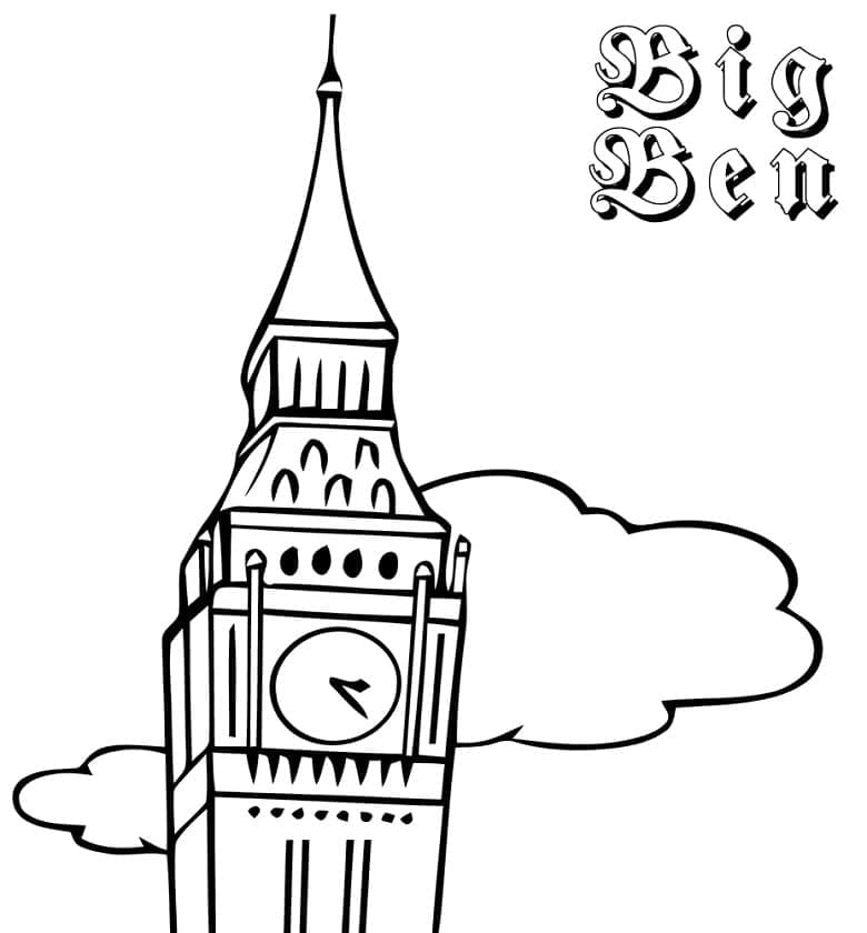 Dibujo gratuito Big Ben #184911 de la coleccion Edificios y Arquitectura para imprimir