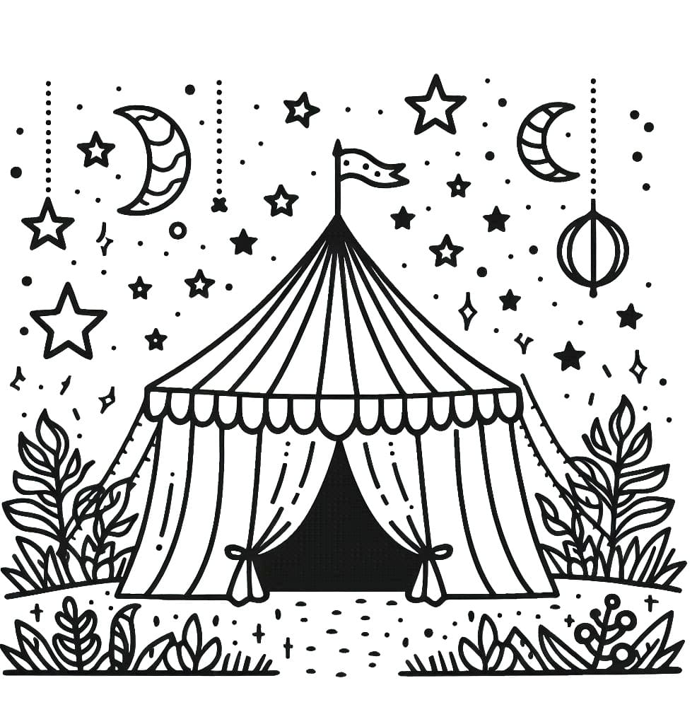 Dibujo gratuito Carpa de Circo #219455 de la coleccion Edificios y Arquitectura para imprimir