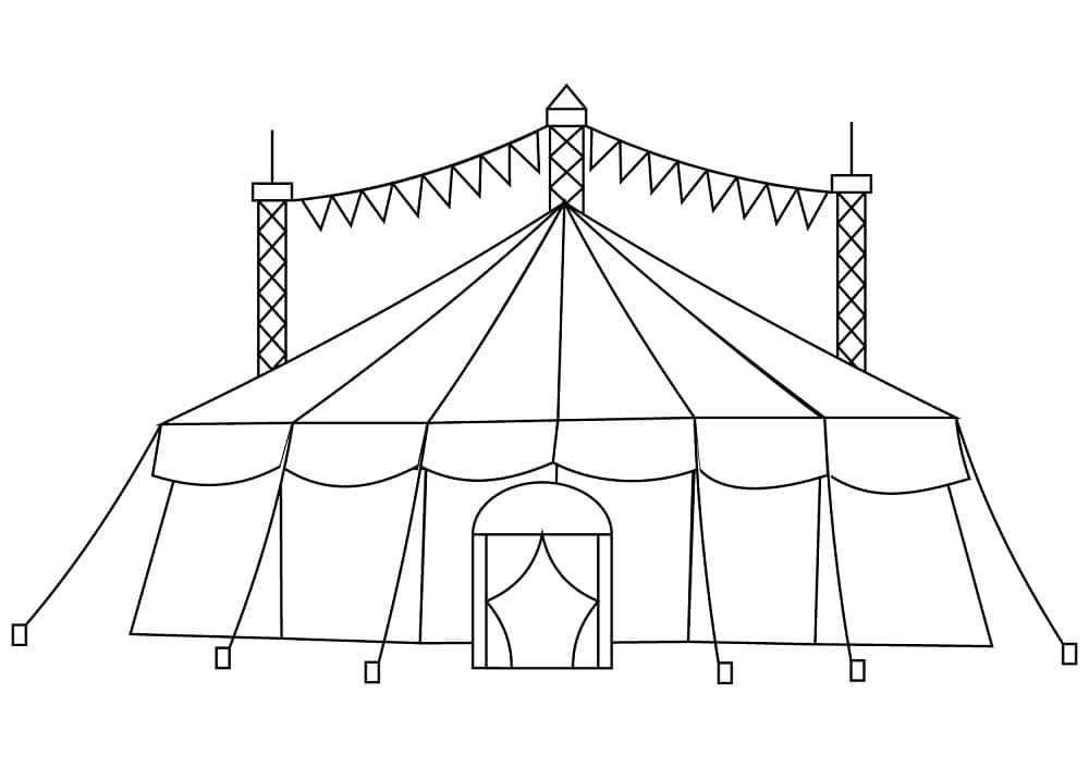 Dibujo gratuito Carpa de Circo #219465 de la coleccion Edificios y Arquitectura para imprimir