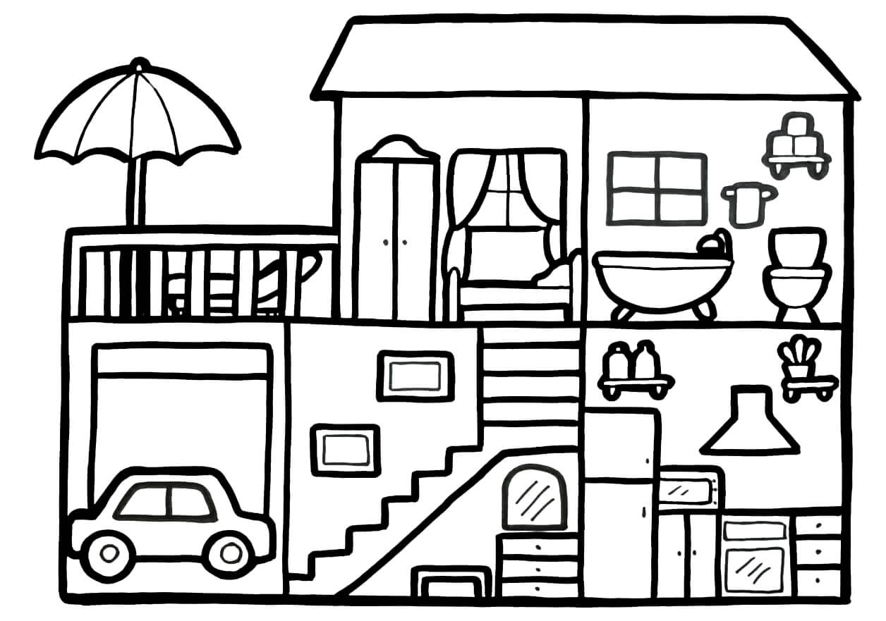 Dibujo gratuito Casa #172181 de la coleccion Edificios y Arquitectura para imprimir