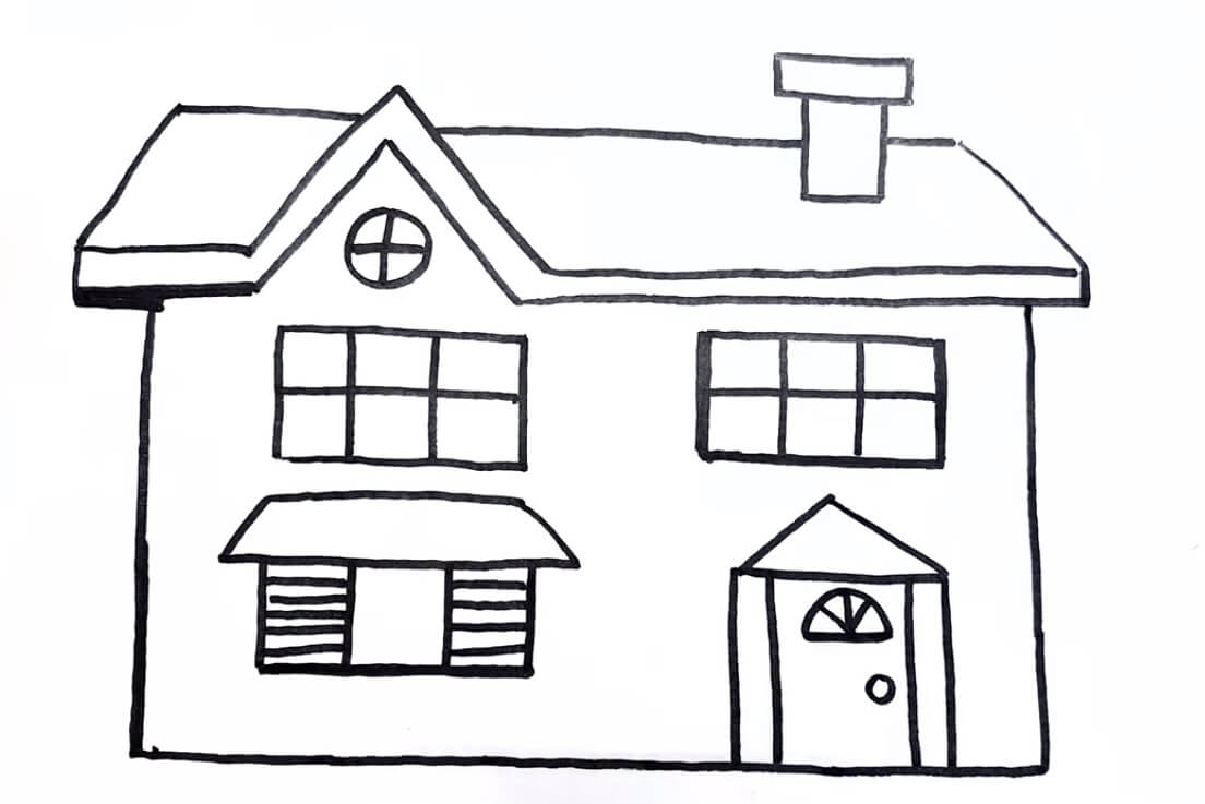 Dibujo gratuito Casa #172213 de la coleccion Edificios y Arquitectura para imprimir