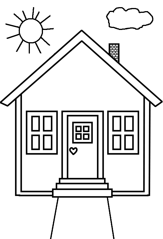 Dibujo para colorear: Casa (Edificios y Arquitectura) #64627 - Dibujos para Colorear e Imprimir Gratis